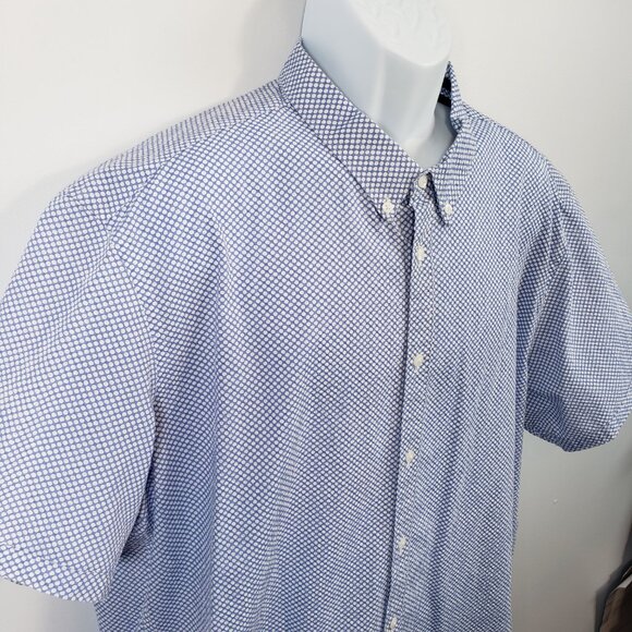 JOE Joseph Abboud Mens Slim Fit Button Down Shirt Short Sleeve  2XLT Tall  /A142 - Picture 2 of 10